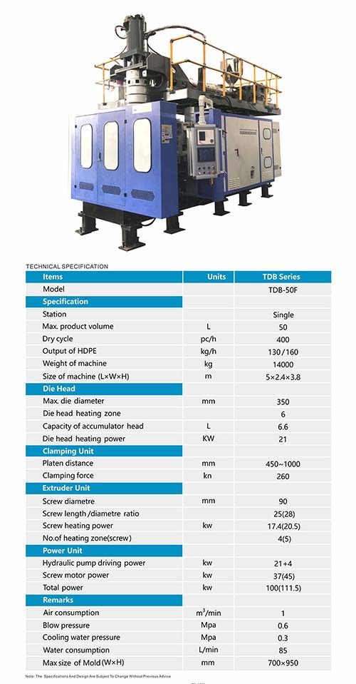 50F machine brochure with specifications