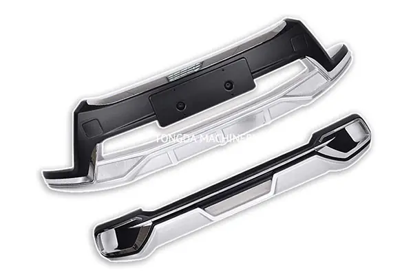 Black automotive bumper and molded parts