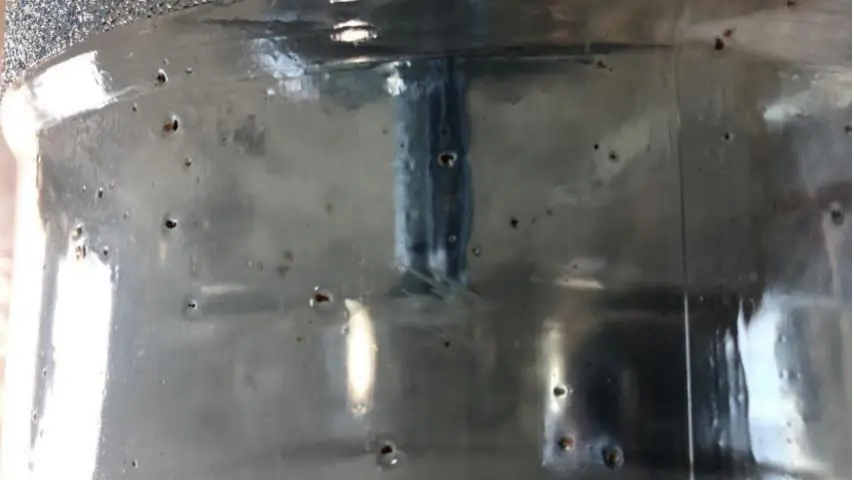 Close-up of a machined metal mold surface