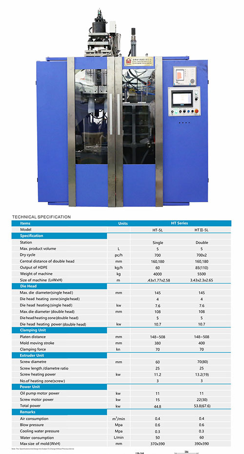 HT-5L machine brochure with specifications