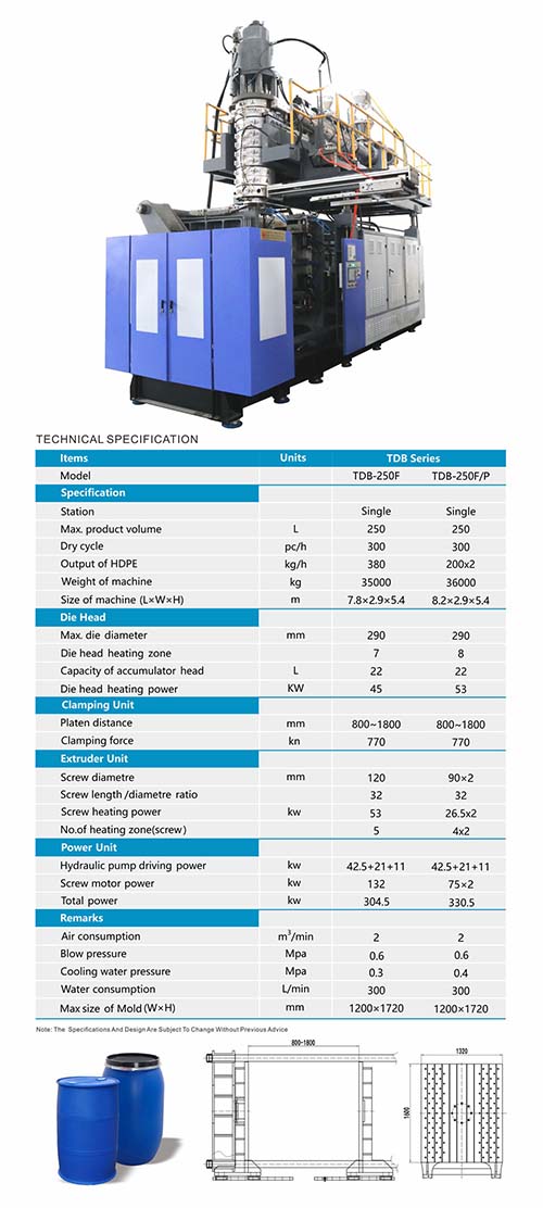 TDB-250F brochure with specifications